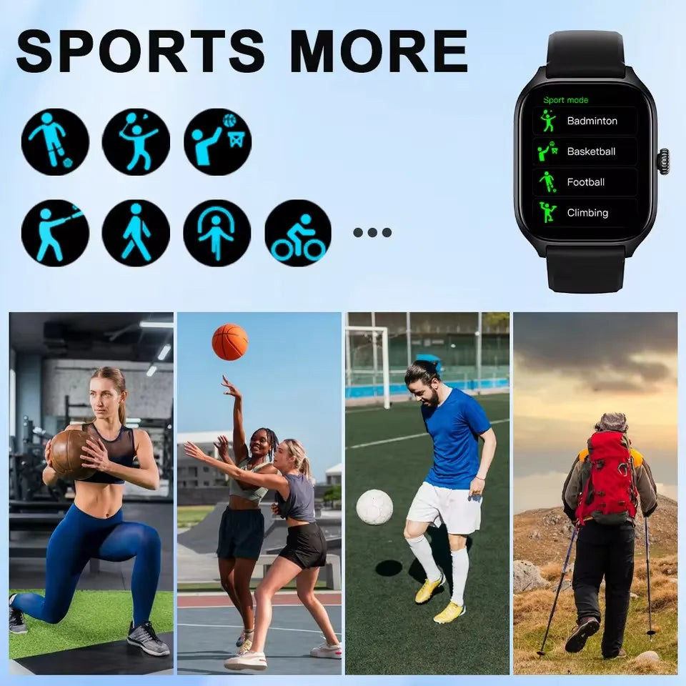 Smart Fitness Watch | Bluetooth Call, Heart Rate, Sleep Tracker & 2.01" Display | Afrocentric