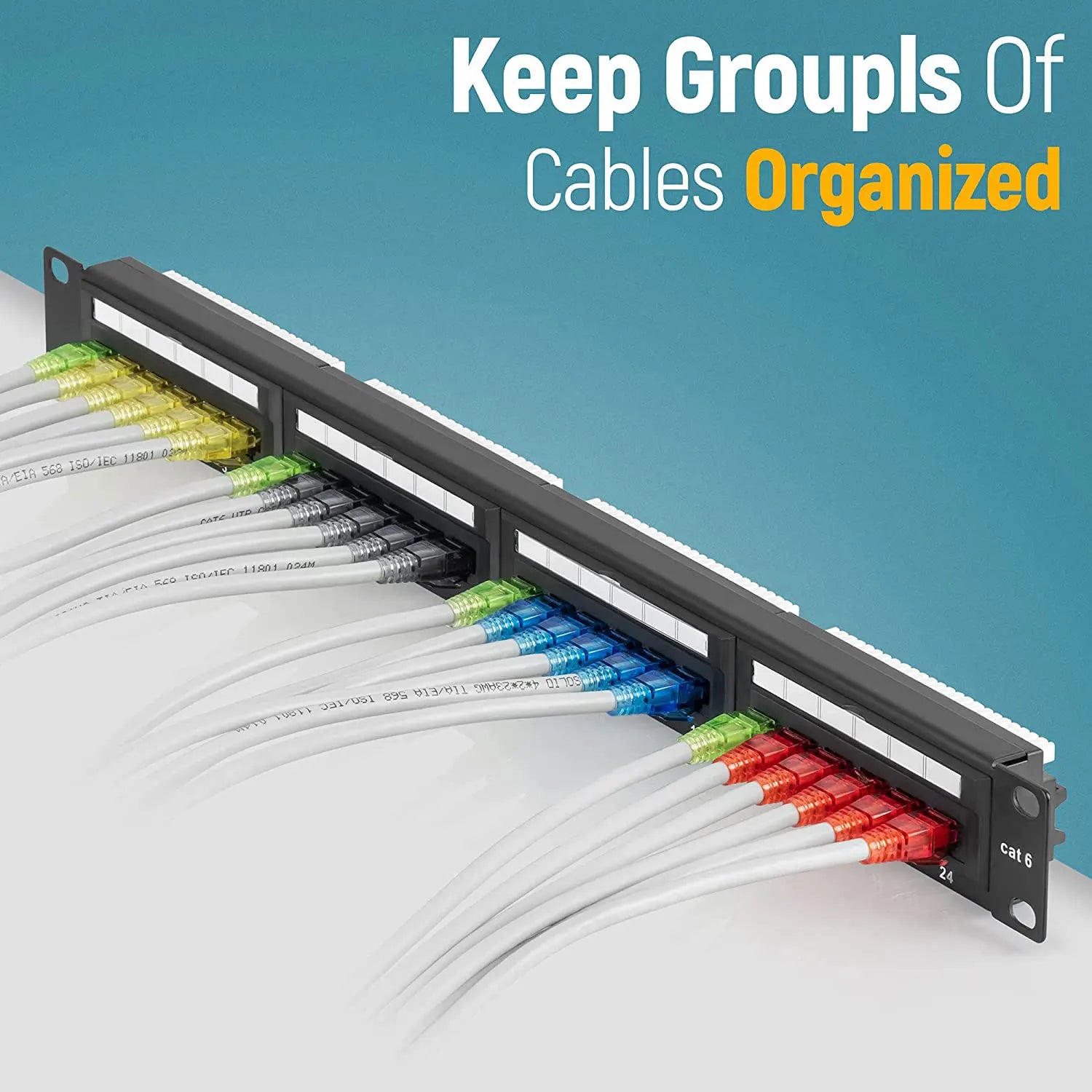 RJ45 Cat6 Pass Through Connectors | 50-Pack EZ Crimp Modular Plugs for UTP Network Cable | Afrocentric