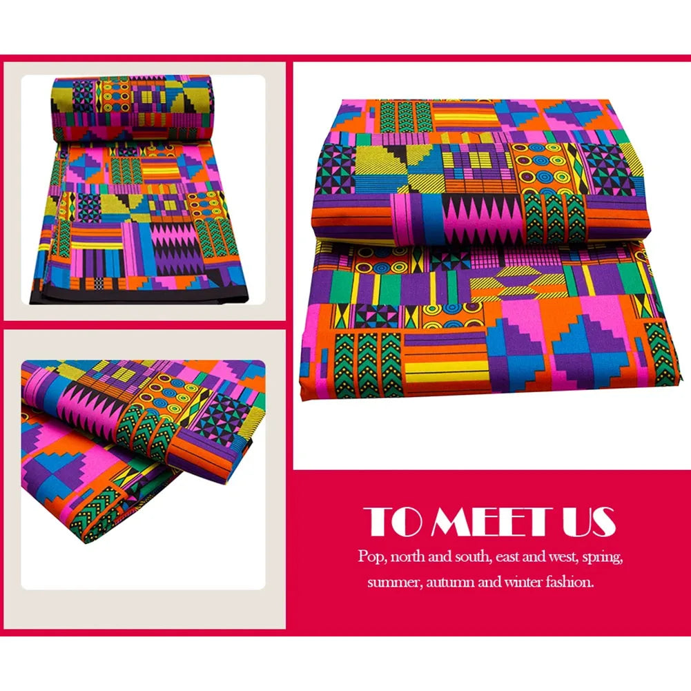 Ankara Prints African Dress Africa Prints Dimensions Handsewing Textile Veritable Wax Fan Pattern Vibrant Ankara Prints | Afrocentric