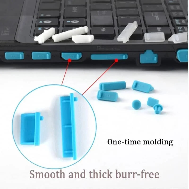 Silicone Laptop Port Dust Plugs | 16-Piece Universal Anti-Dust Cover Set | Afrocentric