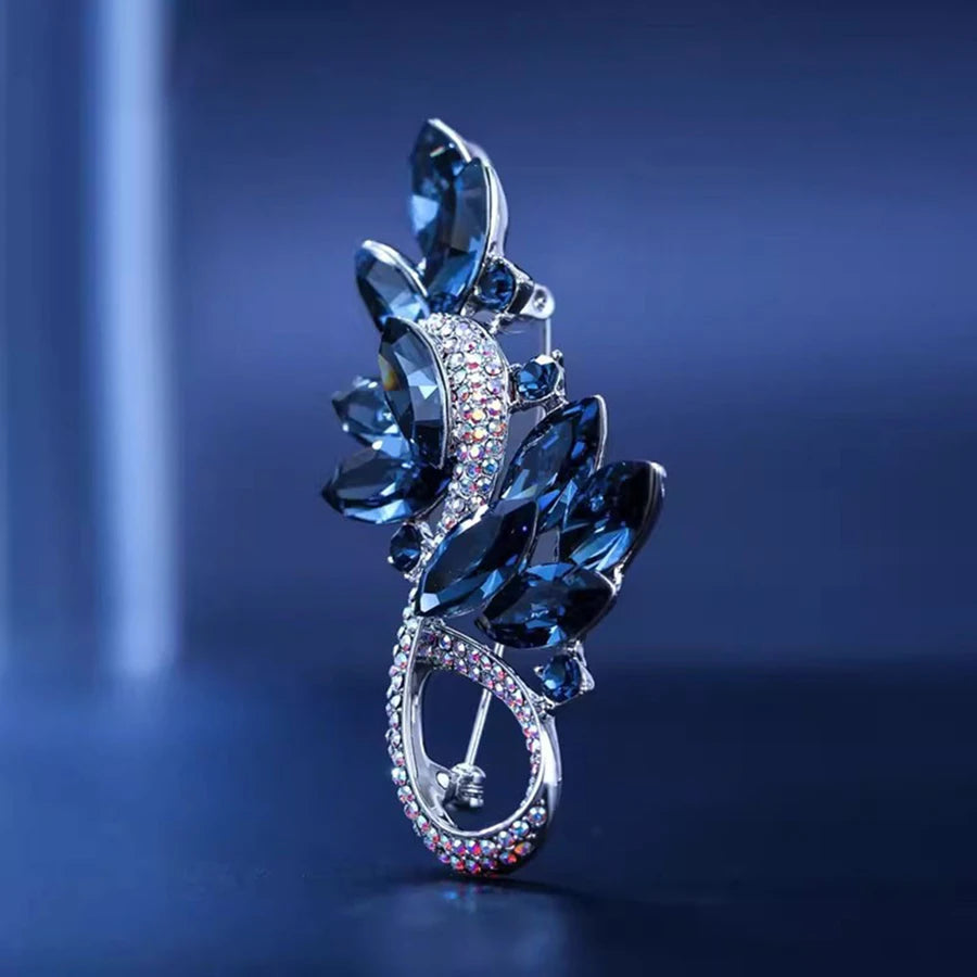 Luxury Rhinestone Corsage Brooch | Crystal Geometric Brooch Pin for Women | Afrocentric