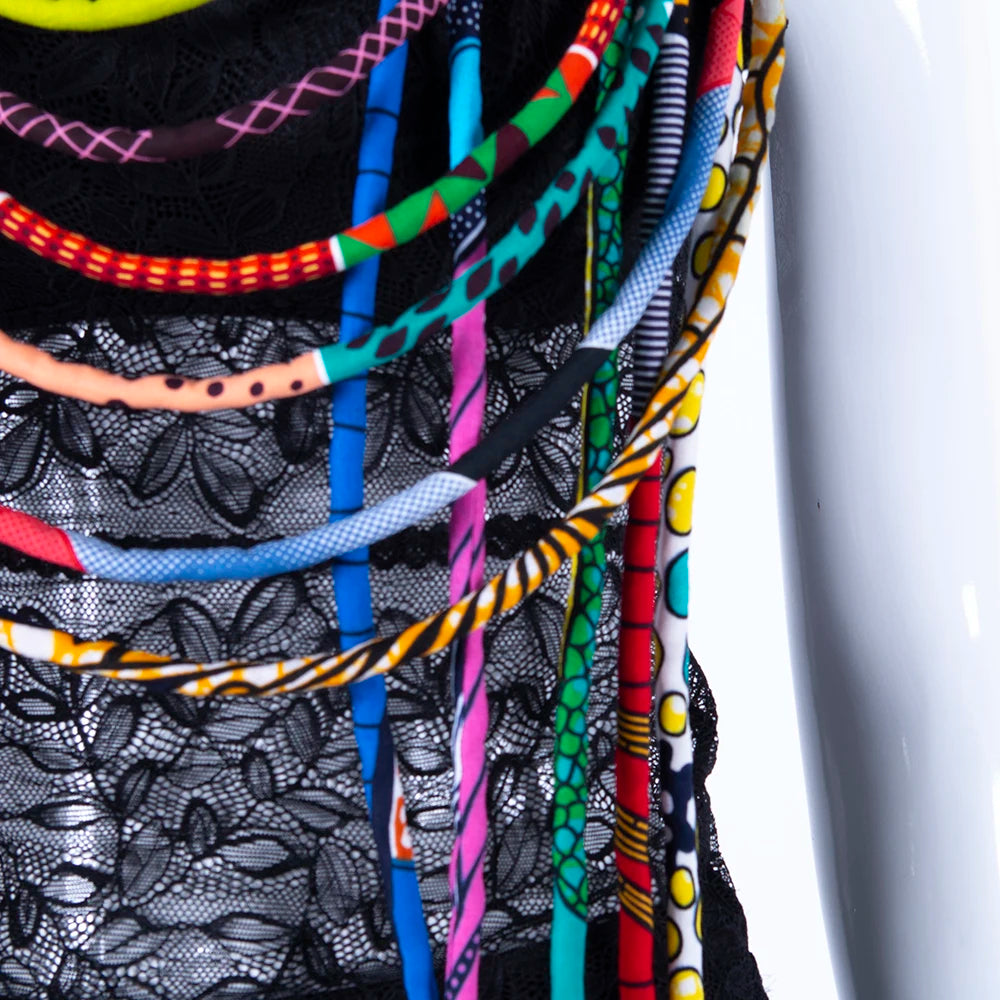 Ankara Wax Print Fabric Necklace | Handmade African Tribal Jewellery | Afrocentric