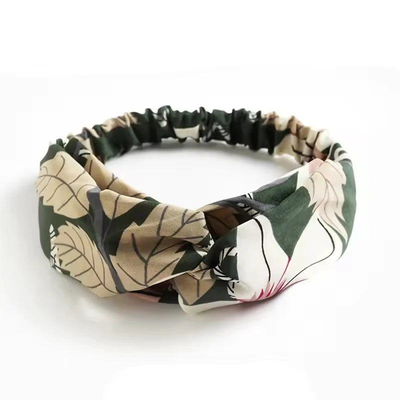 Boho Knot Elastic Headband | Cross Turban Hair Band for Women 274 | Afrocentric