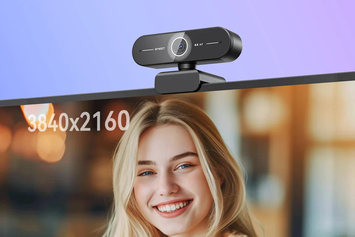 4K Webcam | EMEET C60E Autofocus USB Camera for Video Calls & Streaming | Afrocentric