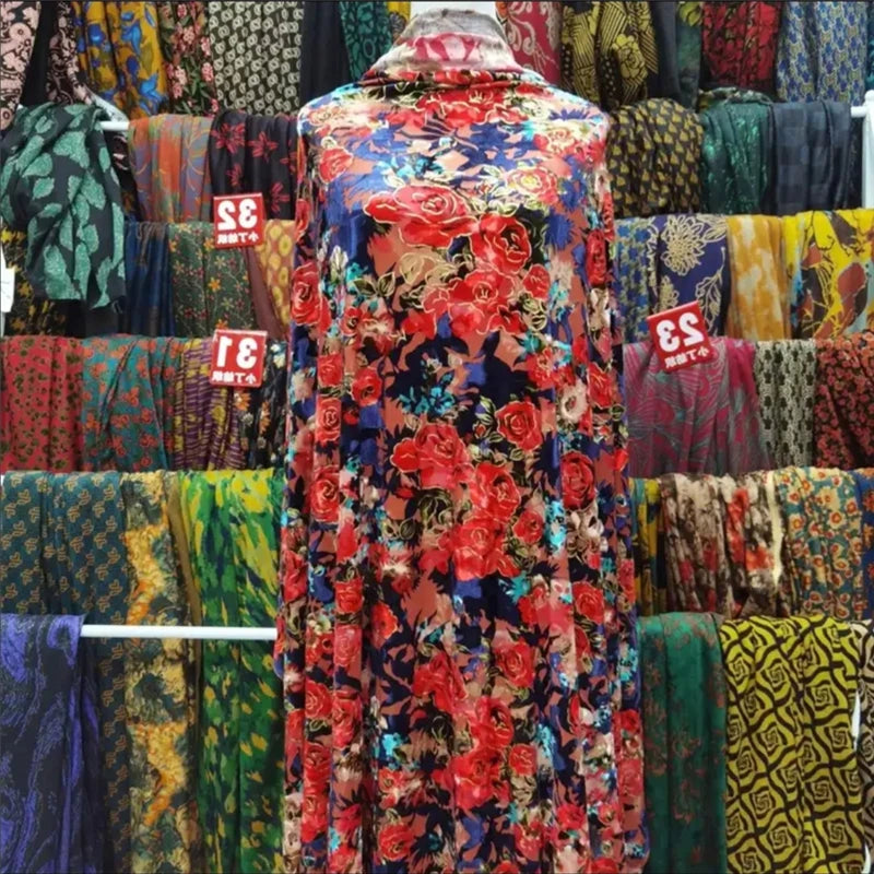 CWW/ Fashionable Velour Lace 5 Yards Soft Modern African Traditional Fabric Clothing Sewing. (0829 as shown 1 5yard | Afrocentric