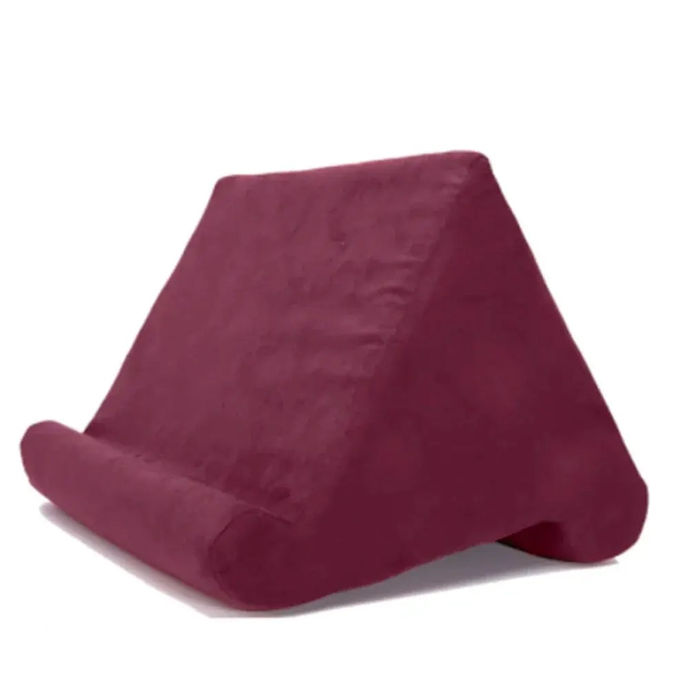 Sponge Pillow Tablet Stand | Bed Mount Holder for iPad, Samsung & Huawei Tablets Wine Red | Afrocentric