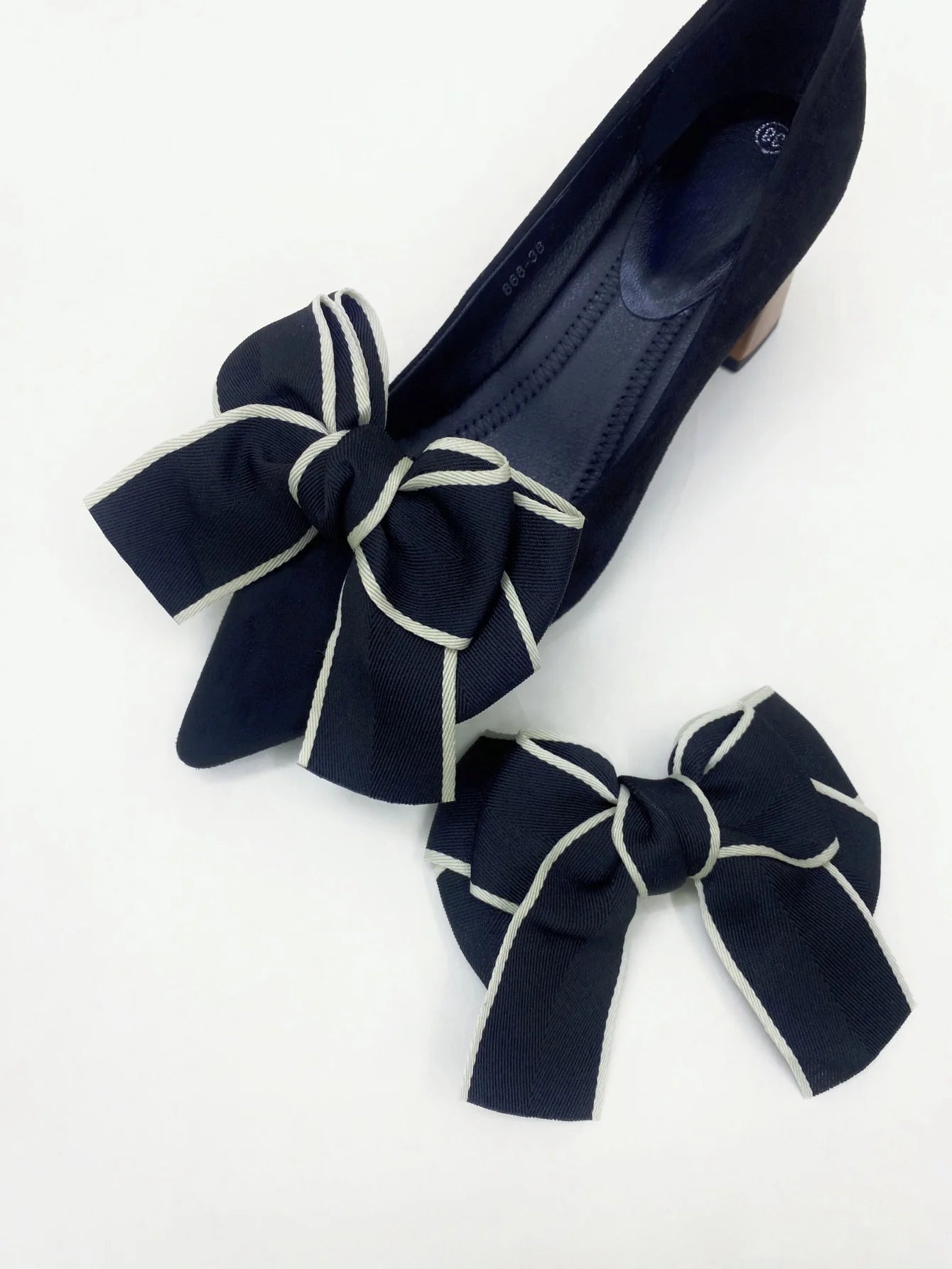 2pcs Elegant Detachable Bow Shoe Clips - DIY Decoration for Sandals & Flat Shoes | Afrocentric