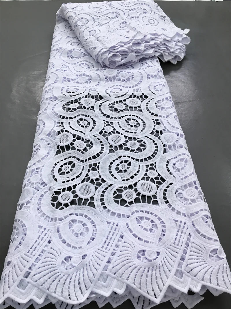 Kalume African Guipure Cord Lace Fabric with Sequins 2025 High Quality Nigerian Lace Fabrics 5 Yards for Wedding Dresses F3610 | Afrocentric
