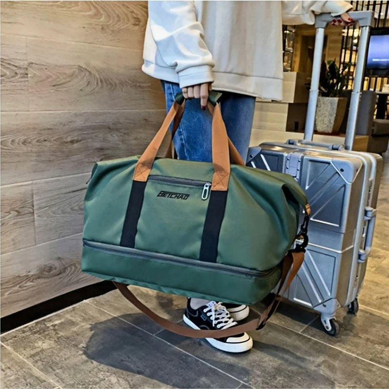 Expandable Large-Capacity Travel & Gym Bag | Weekender Duffel | Unisex | Afrocentric