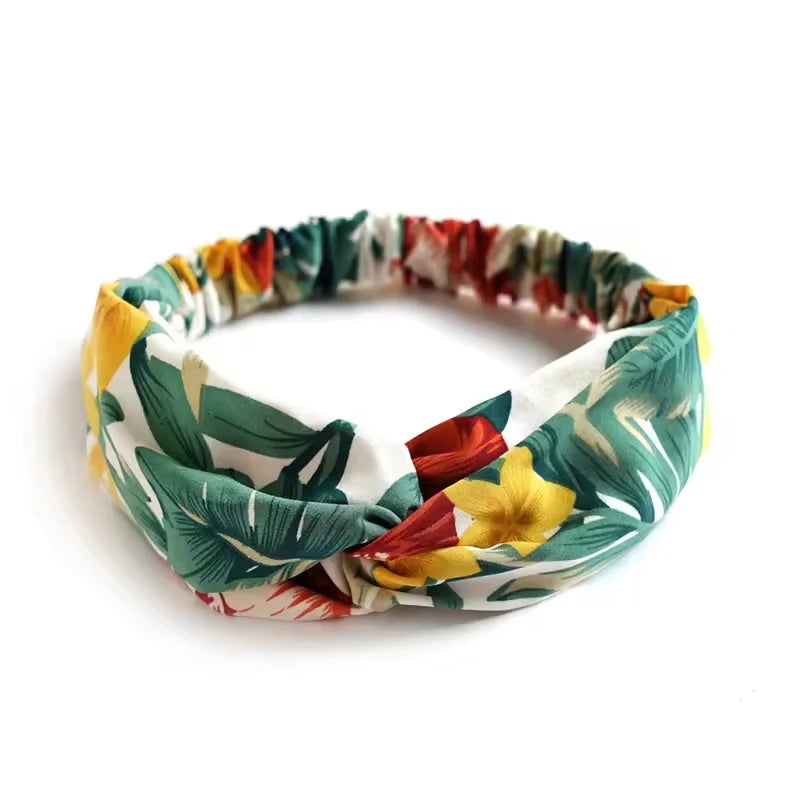 Boho Knot Elastic Headband | Cross Turban Hair Band for Women 46 | Afrocentric