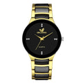 Men's Black Dial Quartz Business Watch | Alloy Case & Bracelet Band HS | Afrocentric