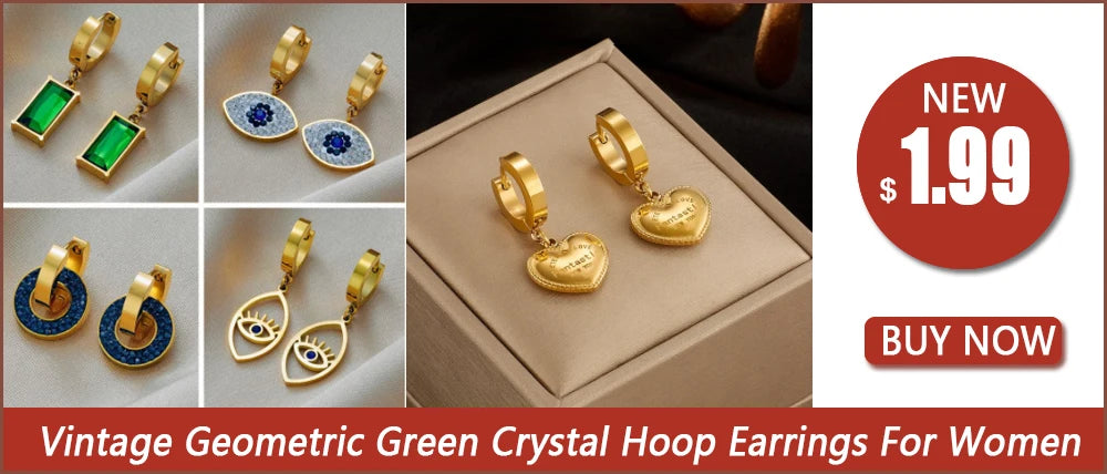 Geometric Crystal Stud Earrings | Stainless Steel Boho Fashion Jewellery | Afrocentric