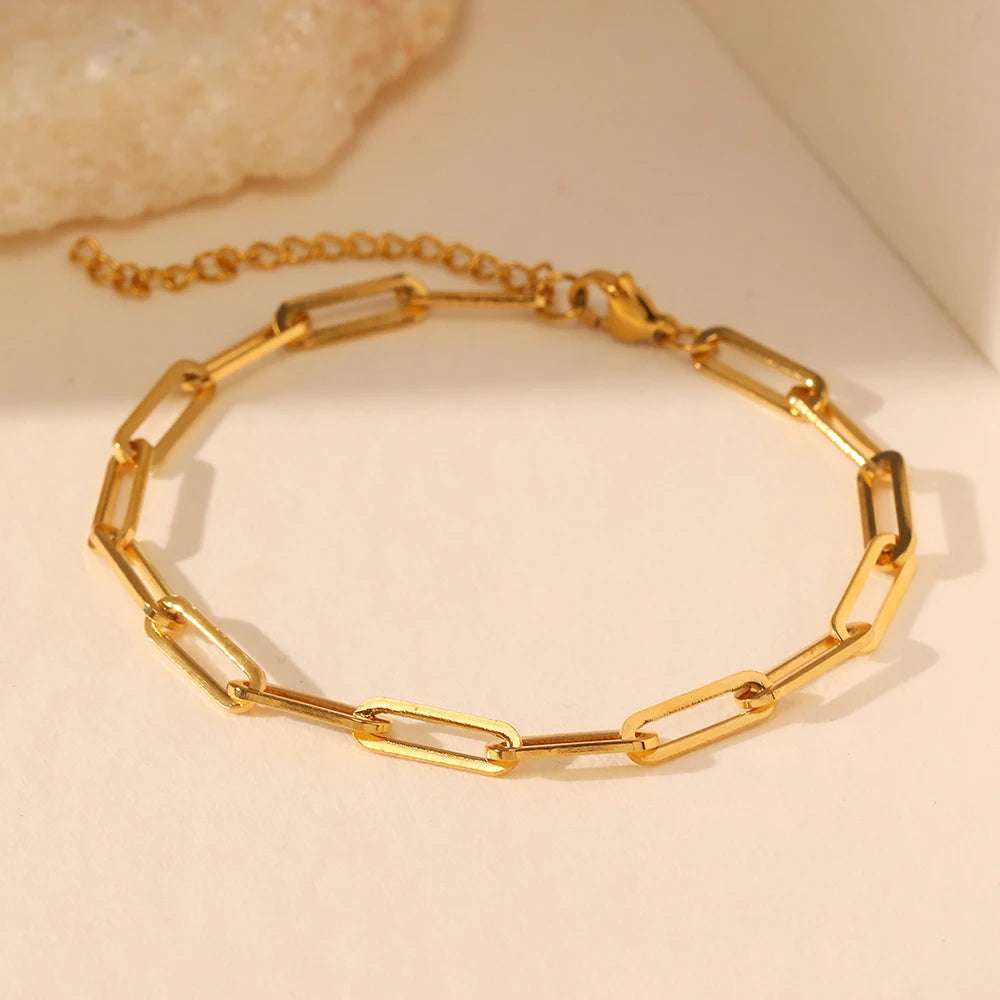 Delicate Stainless Steel Chain Bracelet | Gold & Silver for Women gold | Afrocentric