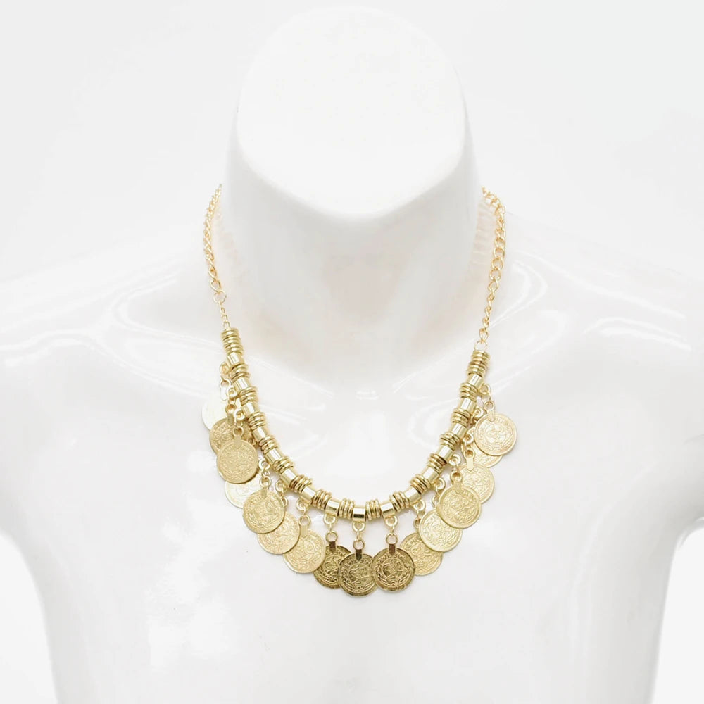 Boho Coin Tassel Choker | Afrocentric