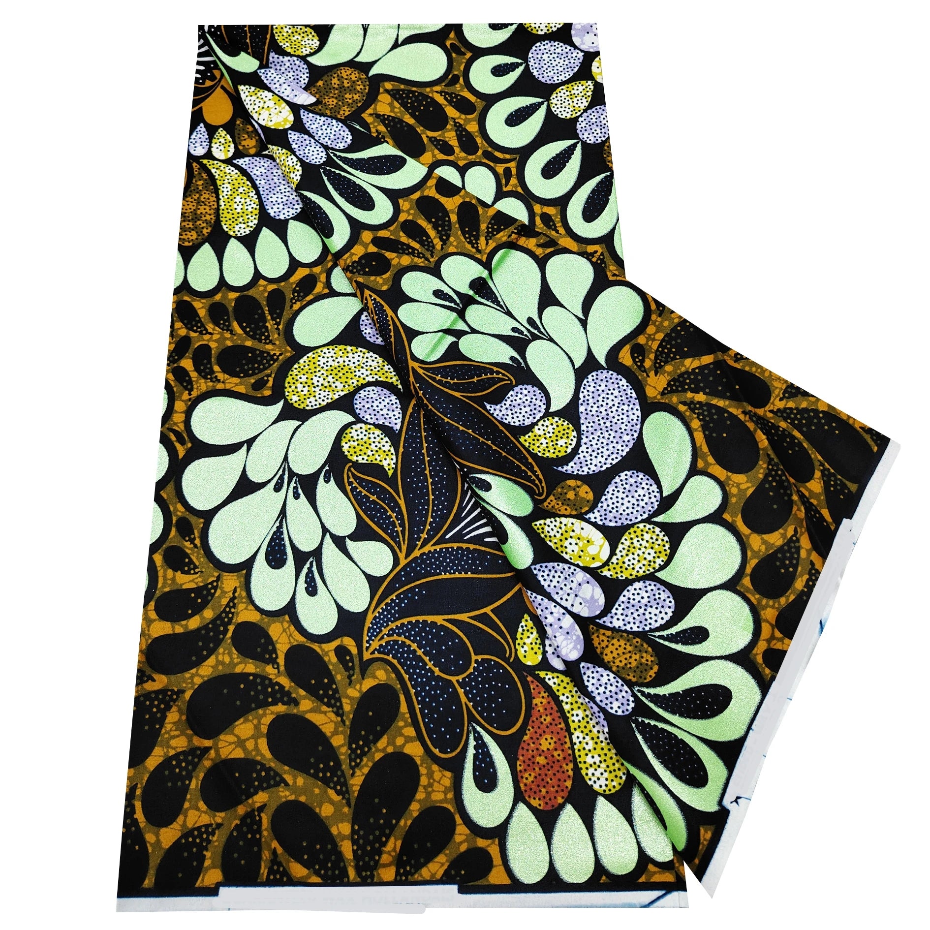 Newest African Grand Golden Wax Print Fabric 100% Cotton Good Quality Ankara Tissu Pagne Flash Gold Print Batik Wax H6-528-2 as picture 3 6yards | Afrocentric