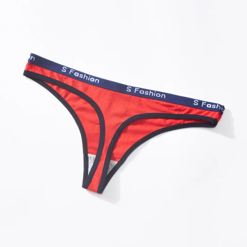 Women's Low-Waist Cotton Thong Panties | Soft & Comfortable | M–XL RD | Afrocentric