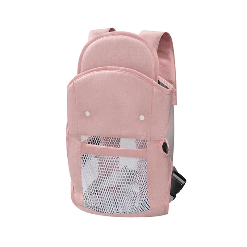 4-in-1 Ergonomic Baby Carrier Backpack - Breathable Infant Sling with Hipseat & Waist Belt Summer Pink | Afrocentric