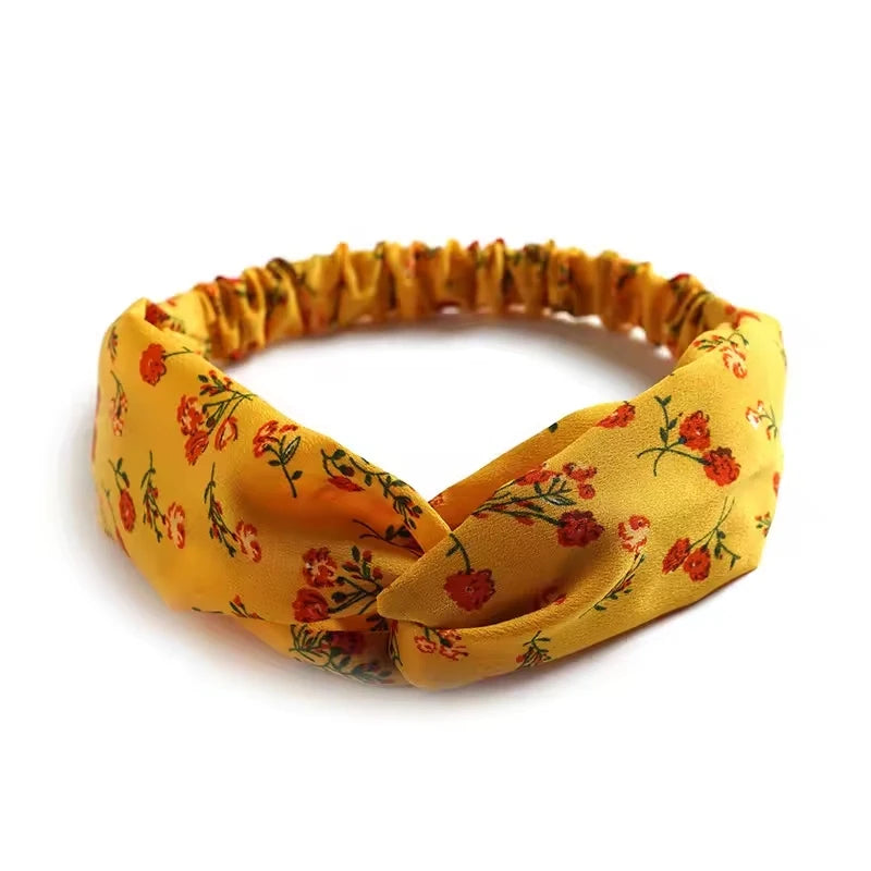 Boho Knot Elastic Headband | Cross Turban Hair Band for Women 40 | Afrocentric