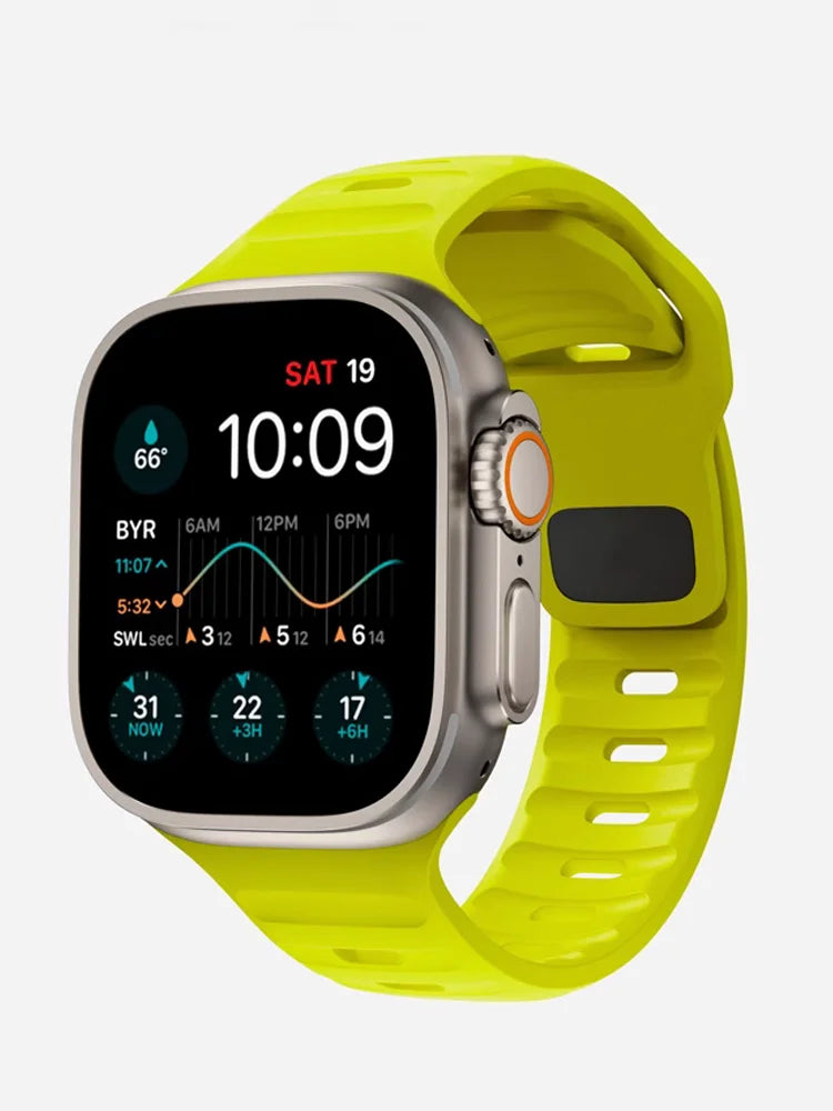 Silicone Sport Band for Apple Watch | Soft Rubber Strap for All Series & Ultra | Afrocentric