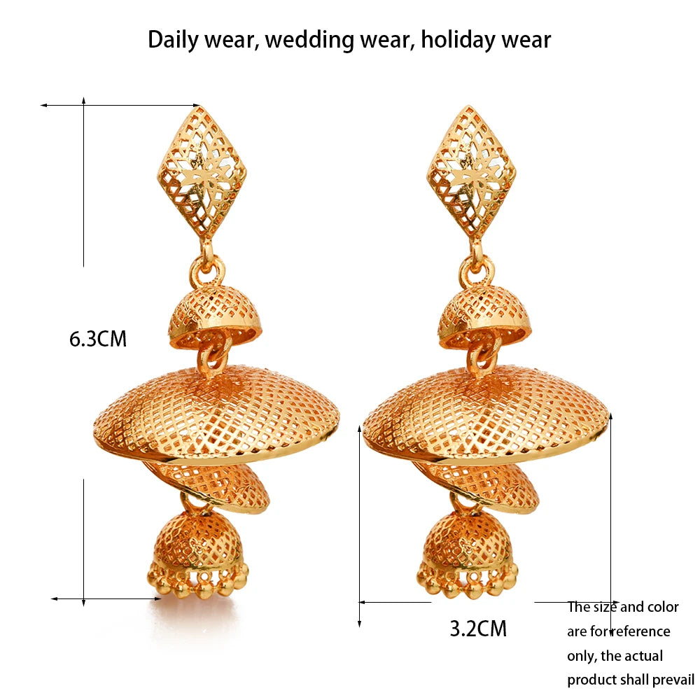 African Gold Coin Drop Earrings | Afrocentric