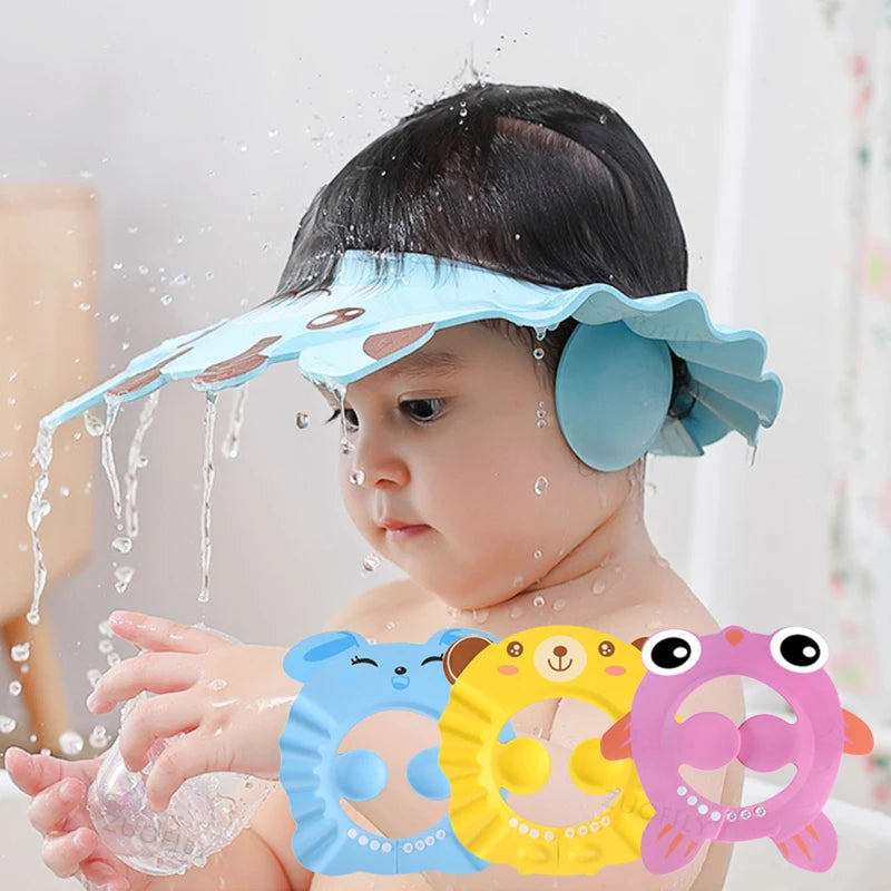 Baby Shower Soft Cap - Adjustable Hair Wash Hat for Kids Ear Protection | Afrocentric