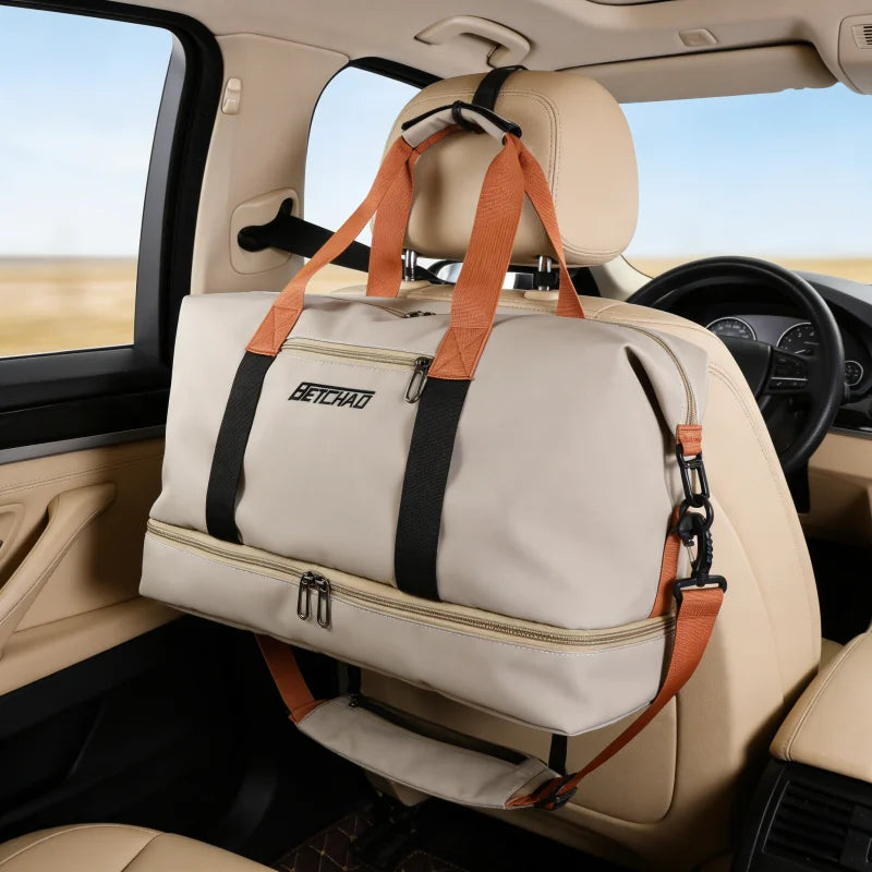 Expandable Large-Capacity Travel & Gym Bag | Weekender Duffel | Unisex | Afrocentric