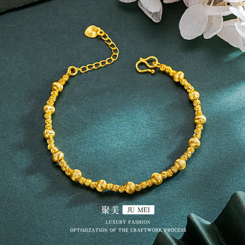 Luxury 24K Gold Cat's Eye Galaxy Bead Necklace & Bracelet Set | Afrocentric