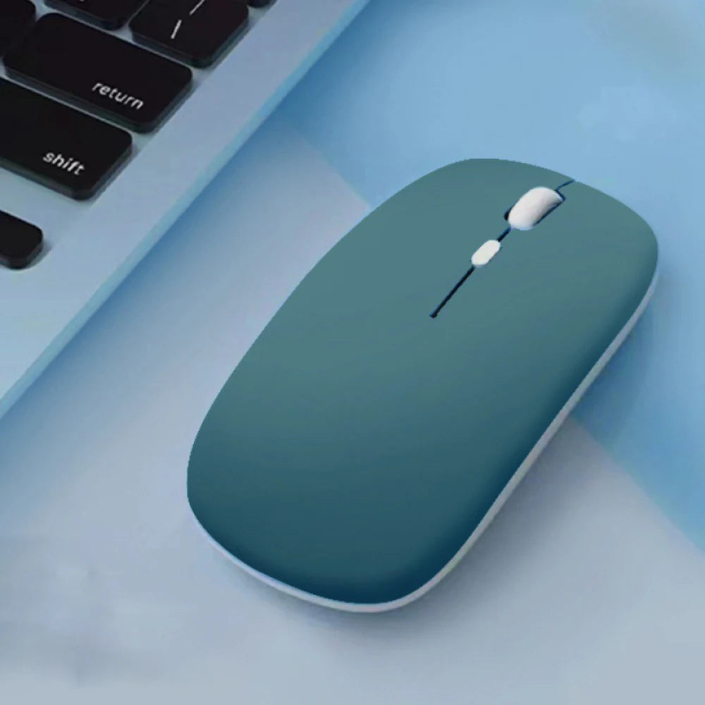 Silent Bluetooth Mouse | Wireless Noiseless Optical Mouse for Laptop & iPad dark green | Afrocentric
