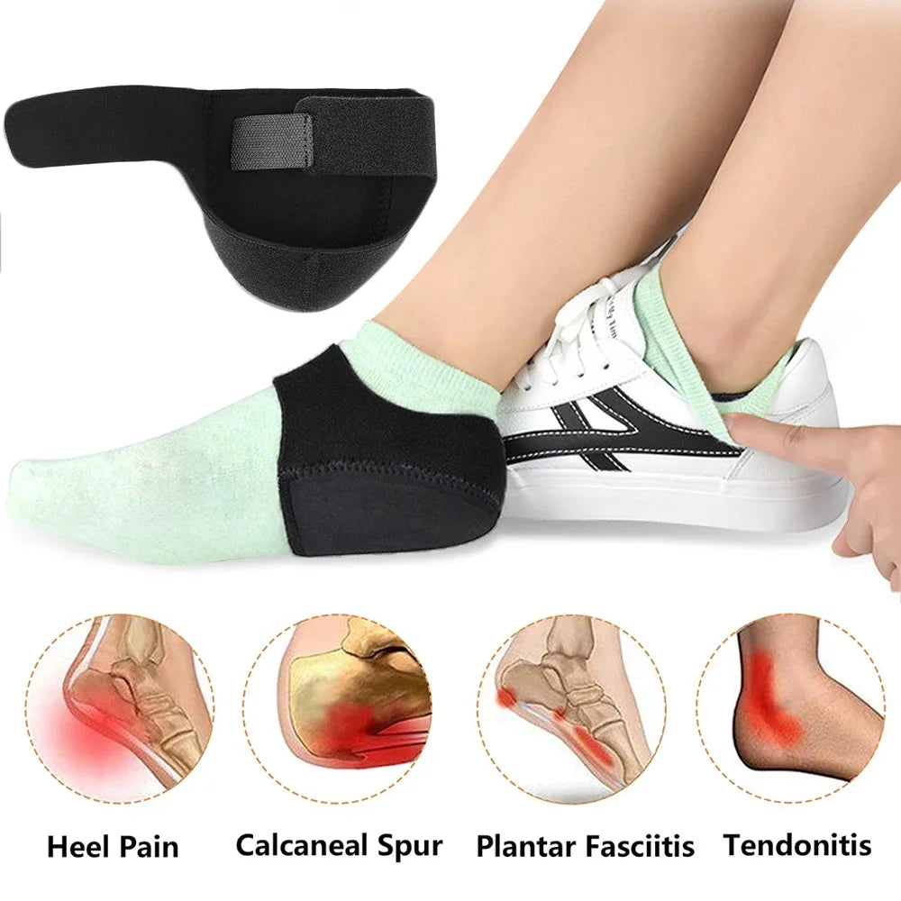 Plantar Fasciitis Heel Spur Support Insoles - U-Shaped Silicone Gel Heel Cups for Pain Relief | Afrocentric
