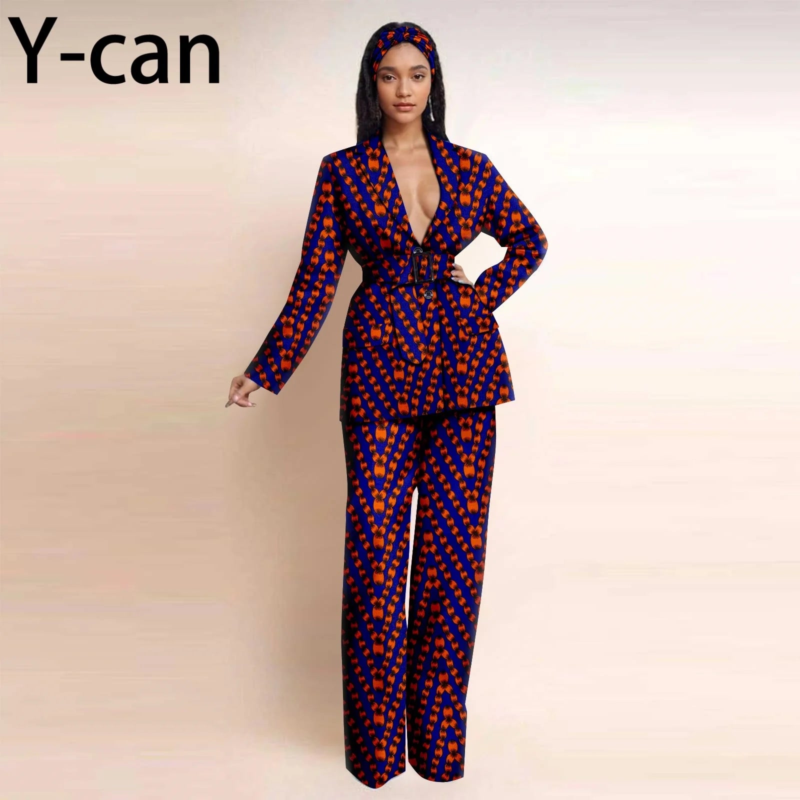 Dashiki Ankara Print African Women Set Traditional Long Sleeve Jacket Coat and Pants 2 Piece Suit Set Office Clothes 2426028 768 | Afrocentric