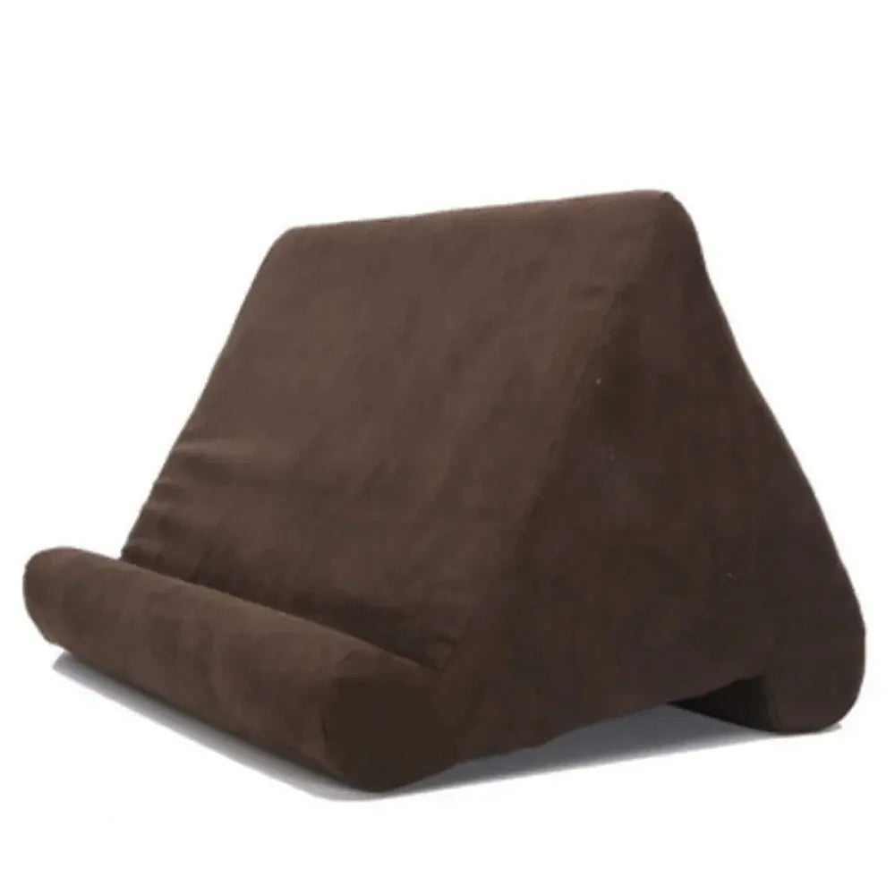 Sponge Pillow Tablet Stand | Bed Mount Holder for iPad, Samsung & Huawei Tablets Brown | Afrocentric