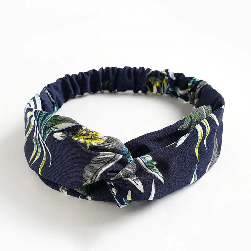 Boho Knot Elastic Headband | Cross Turban Hair Band for Women 268 | Afrocentric