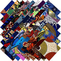 30/100pcs 4x4Inches pre cut fabric,Multicolor African Fabric Square No Repeat Patchwork Fabric Patchwork Bundles DIY MULTI | Afrocentric