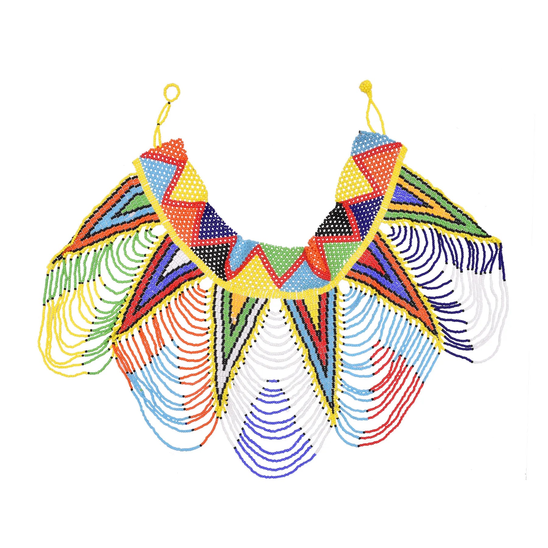 African Zulu Beaded Collar Necklace | Afrocentric