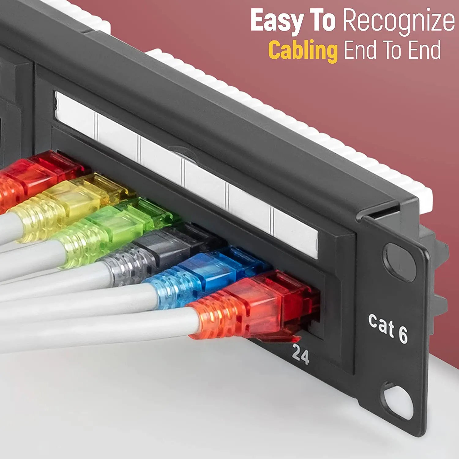 RJ45 Cat6 Pass Through Connectors | 50-Pack EZ Crimp Modular Plugs for UTP Network Cable | Afrocentric