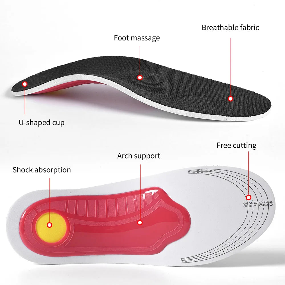 Orthopedic Arch Support Insoles | EVA Cushioning for Flat Feet, Sports & Everyday Comfort | Afrocentric