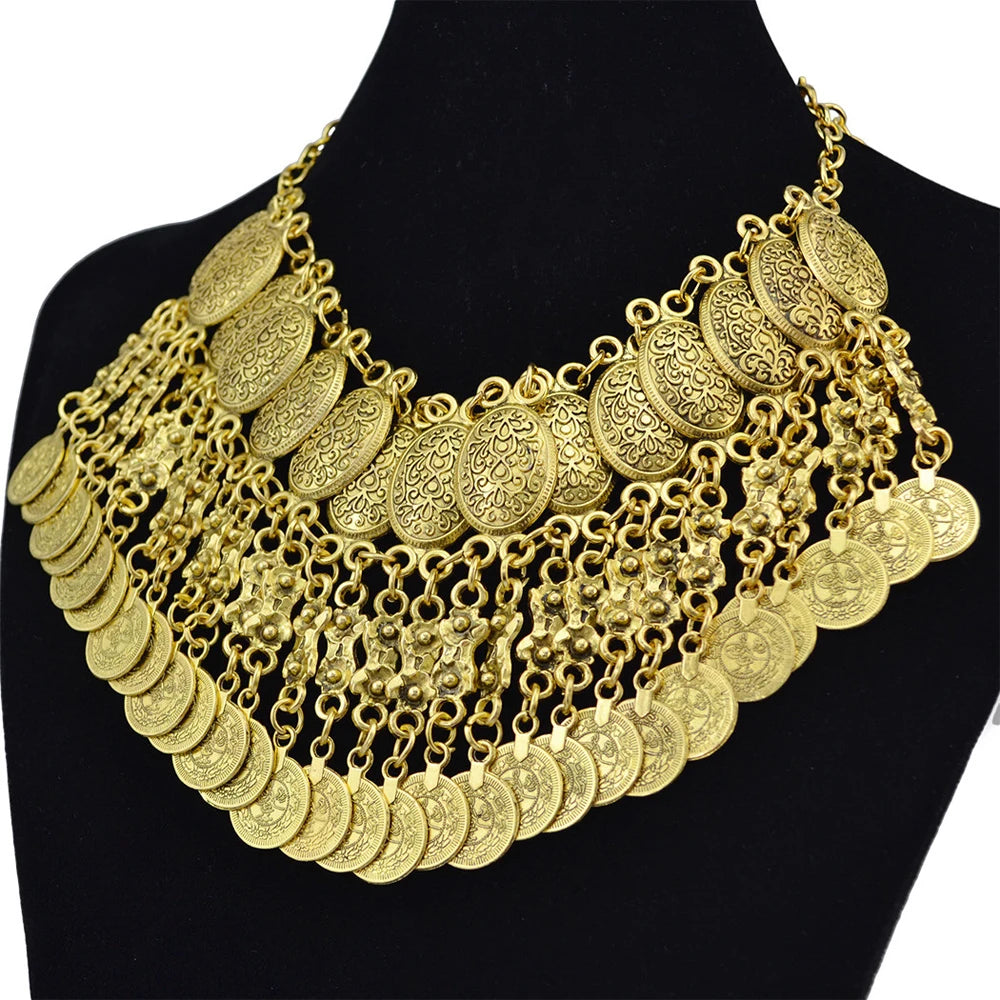 Boho Coin Tassel Choker | Afrocentric