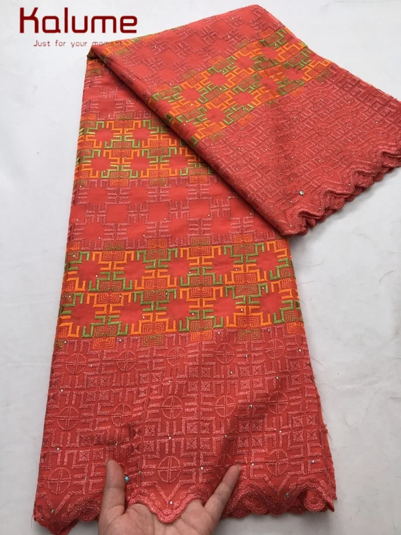 Kalume 2025 African Cotton Lace Fabric Newest Nigerian Swiss Voile Lace Fabric High Quality For Party Sewing Wedding Dress F4384 6african lace fabric 5yard China Mainland | Afrocentric