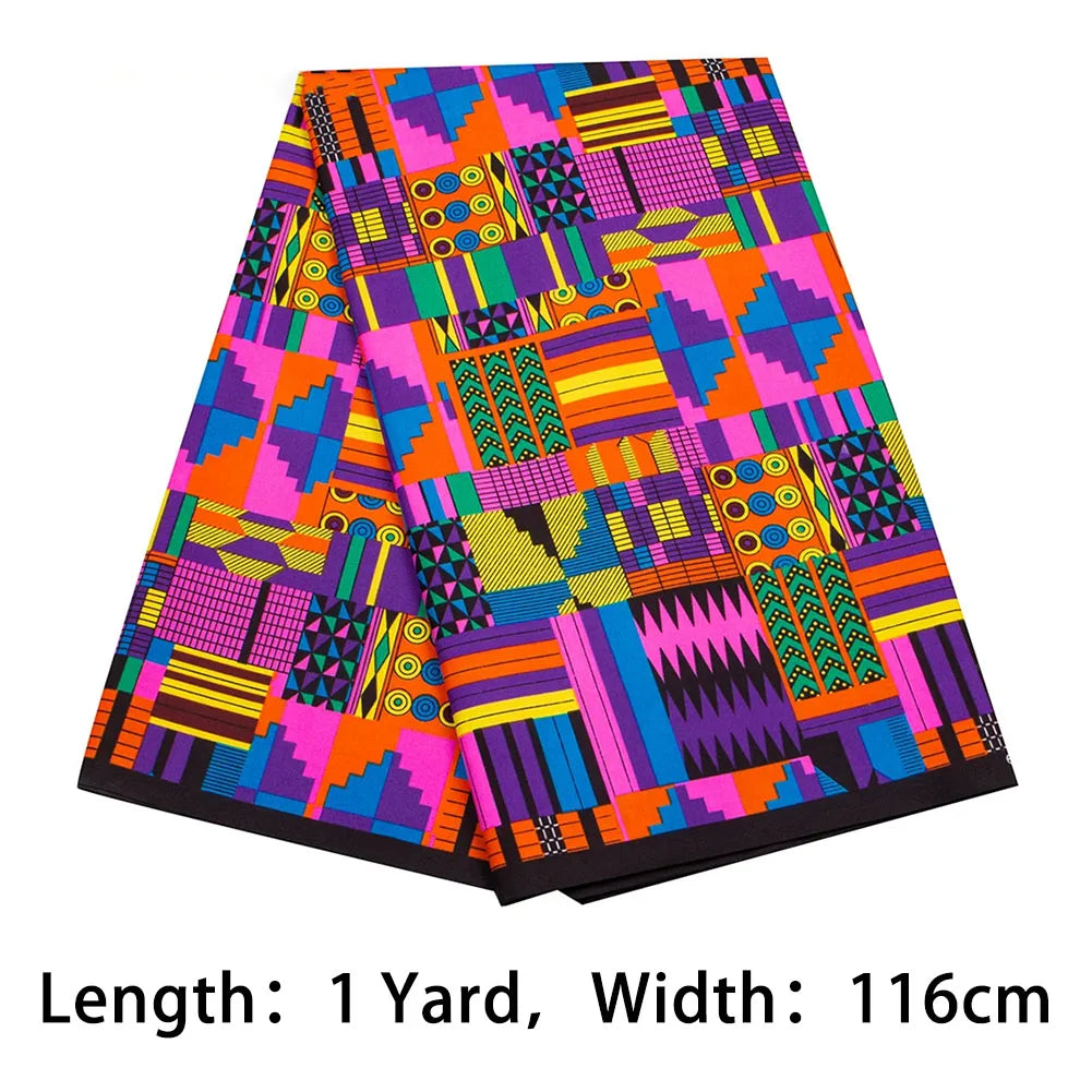 Ankara Prints African Dress Africa Prints Dimensions Handsewing Textile Veritable Wax Fan Pattern Vibrant Ankara Prints | Afrocentric