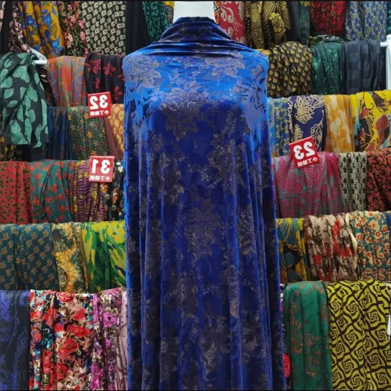 CWW/ Fashionable Velour Lace 5 Yards Soft Modern African Traditional Fabric Clothing Sewing. (0829 as shown 15 5yard | Afrocentric