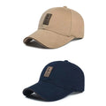 Classic Cotton Baseball Cap | Adjustable Unisex Sun Hat for All Seasons Khaki and blue 2pc Adjustable | Afrocentric