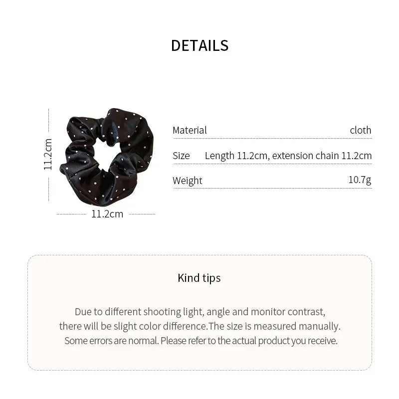 Polka Dot Scrunchie Set | Elastic Hair Ties for Women | Afrocentric