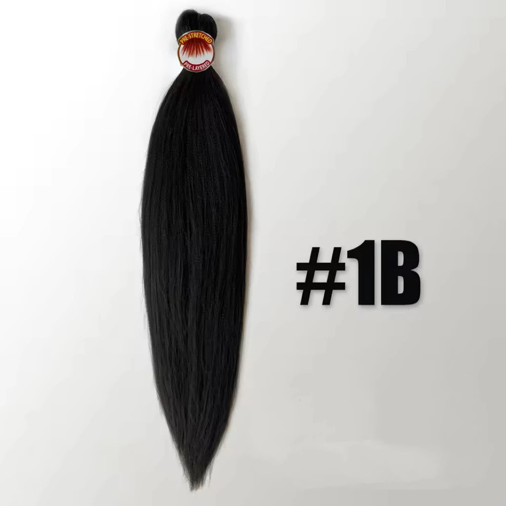 Sensationnel Pre-Stretched Braiding Hair #1B 4Pcs Lot