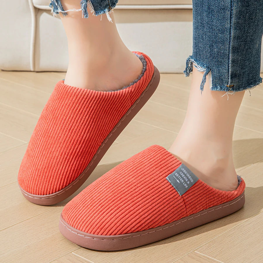 Women's Thick-Soled Plush Household Slippers - Non-Slip Warm Indoor Winter Slippers | Afrocentric
