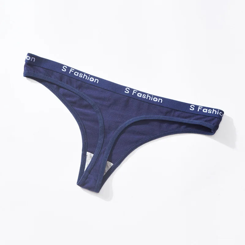 Women's Low-Waist Cotton Thong Panties | Soft & Comfortable | M–XL DBU | Afrocentric