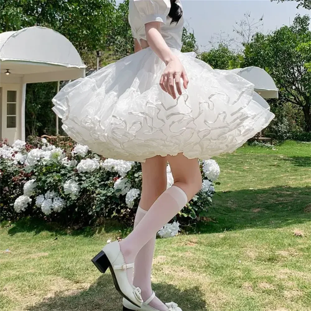 Multi-layer Ruffled Petticoats for Women - Fluffy Bubble Skirt Crinoline Underskirt 35CM28M Yarn Support | Afrocentric