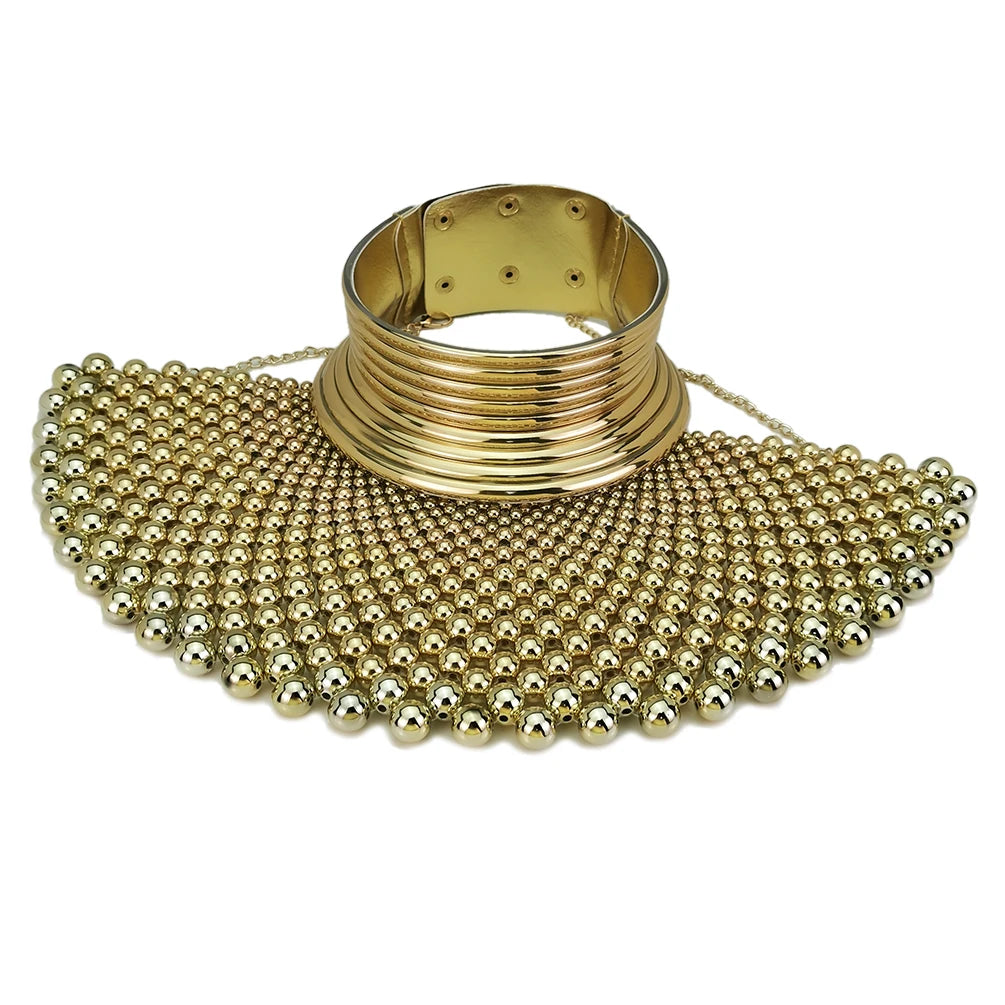 African Handmade Beaded Collar Necklace | Afrocentric