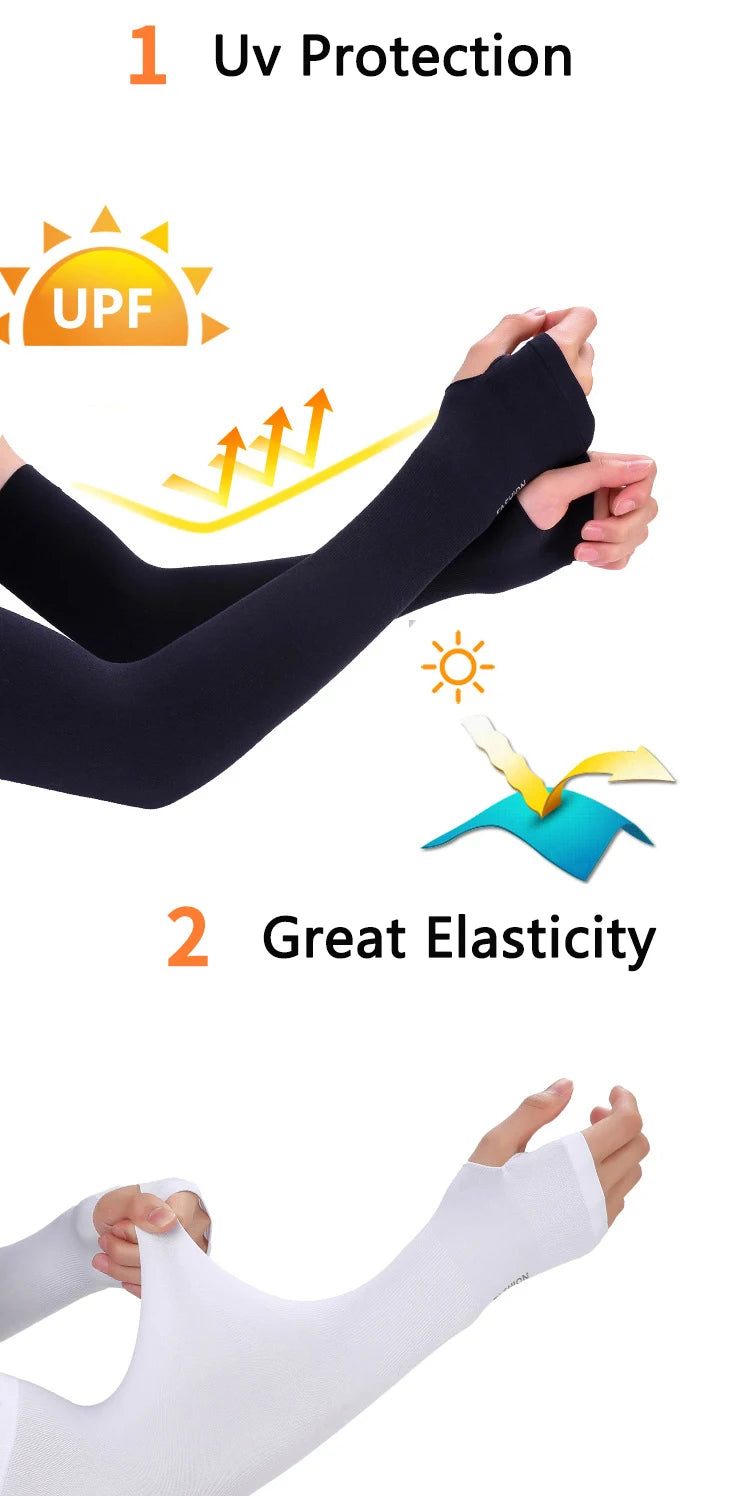 UV Protection Ice Silk Arm Sleeves | Sun Cover for Cycling & Driving | Unisex | Afrocentric
