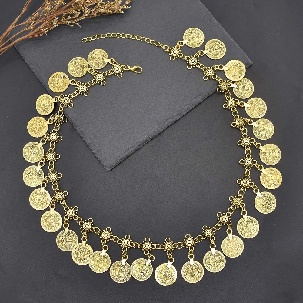 Boho Coin Tassel Choker | Afrocentric