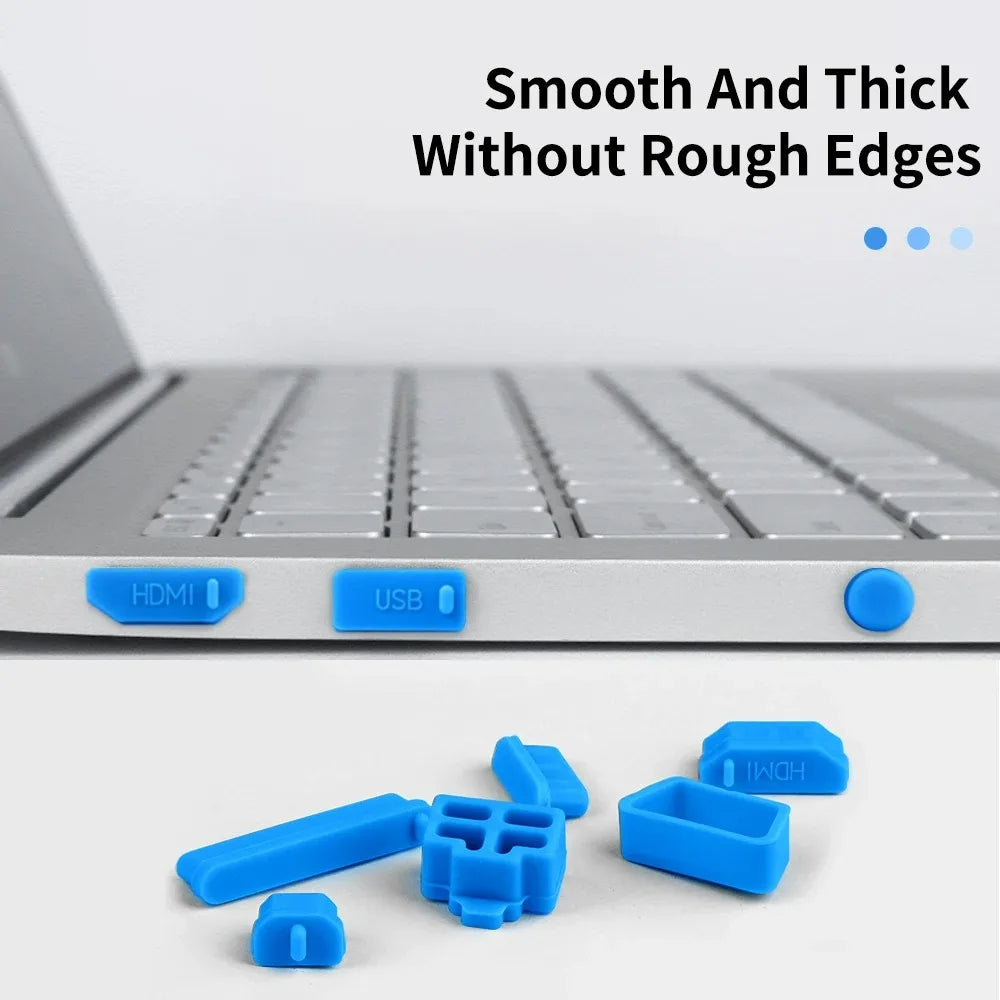 USB-C Dust Protector Caps | Silicone Anti-Dust Plug Set for Laptop | Afrocentric